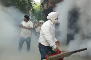 councillor gurmukh singh bittu fogging in tilak nagar