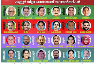 ldf kannur candidate  district panchayath kannur  localbody election  കണ്ണൂർ  ജില്ലാ പഞ്ചായത്തിലേക്കുള്ള എൽഡിഎഫ് സ്ഥാനാർത്ഥികളെ പ്രഖ്യാപിച്ചു  സ്ഥാനാർഥി