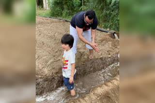 Saif Ali Khan and son Taimur took up farming in Pataudi, Kareena Kapoor is missing as they enjoy getting their feet dirty in mud