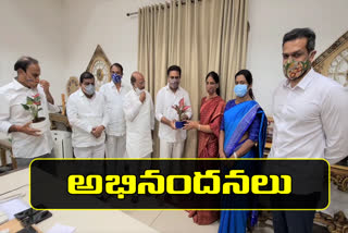 అమెజాన్​ పెట్టుబడులపై కేటీఆర్​కు మంత్రులు, ఎంపీ అభినందనలు