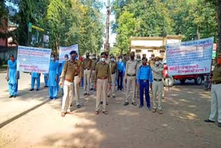 Home guard soldiers organized a march