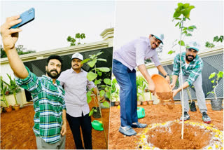 ram charan accepted green india challenge and planted saplings