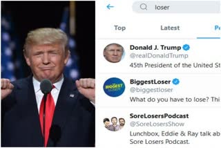 Trump becomes top search result for 'loser' on Twitter