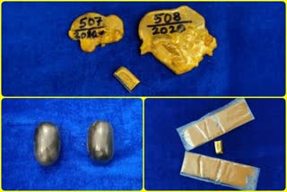 Chennai Customs seized gold worth 27.6 lakhs from two Dubai passengers