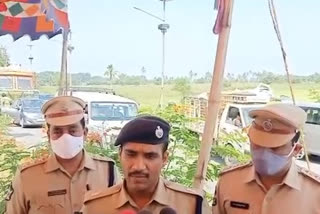 ASP Vakul Jindal inspected the vehicles at the Garikapadu