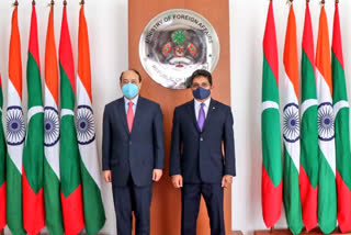 Foreign Secretary holds bilateral talks with his Maldivian counterpart