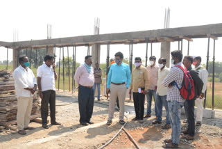collector hanumantha rao visit raitu vedika construction works in medak district