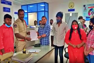 Students who have filed a case on college ownership at kukatpalli,hyderabad