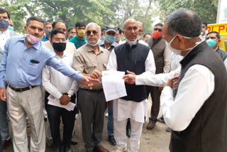 private school association protest for economic package in Rewari