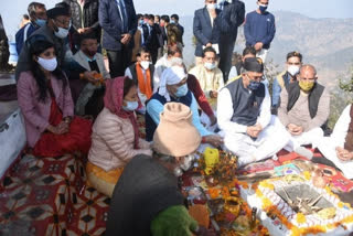 U'khand CM perform puja on 21st State Foundation Day