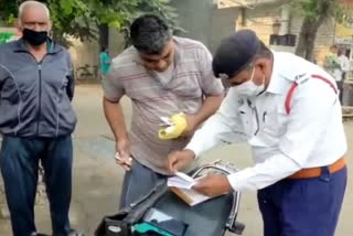 Jind Police has cut the challan