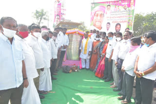 minister indrakaran reddy inaugurated the road works in nirmal district