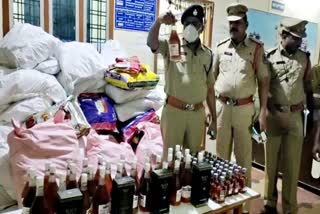 twenty lakhs gutka and wine caught in kuntluru