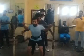 जिला स्तरीय पावर लिफ्टिंक प्रतियोगिता, District level power lifting competition