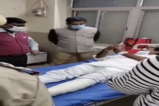 Kota news, congress workers injured, Police lathicharge