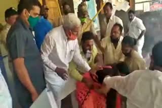 MLA Siddu Sawadi who pushed women members