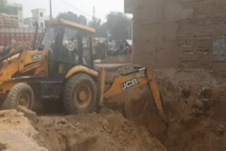 illegal construction in sohna cereal market and vegetable market