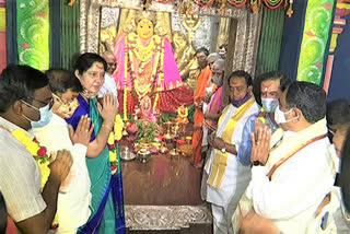 ministers visit to warangal bhadrakali temple