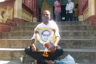 A Person Protesting alone