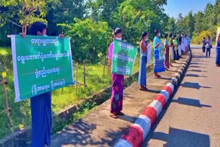 Protesters in Myanmar reject results of elections