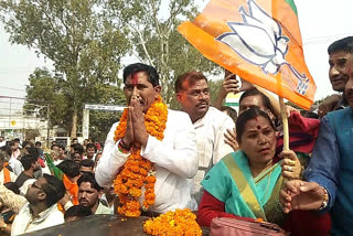 Suresh Rathkheda's victory procession in Pohri