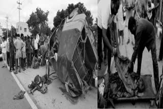 Auto overturns at Nelutla-a woman died