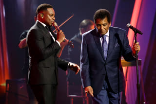 immie Allen and Charley Pride perform onstage during the The 54th Annual CMA Awards at Nashville’s Music City Center on Wednesday, November 11, 2020 in Nashville, Tennessee.