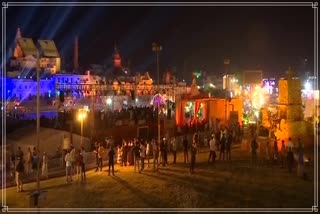 Ram Ki Paidi illuminated for Deepotsav to be held in Ayodhya, on accasion of Dowali