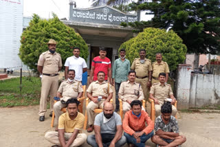 Four arrested for attempting to sell illegal marijuana In Virajpet