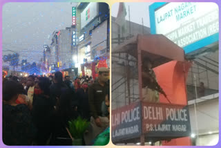 People violating corona rules in Lajpat Nagar Market delhi