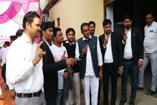 Newly appointed head of Mewat District Bar Association sazeed hussain gave a party to lawyers