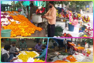 Shortage of customers at flower shops on occasion of Diwali due to corona