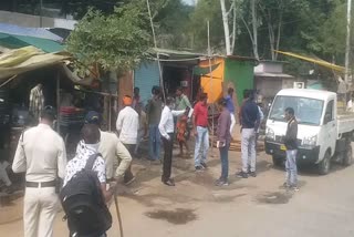 Action taken against shopkeepers on footpath