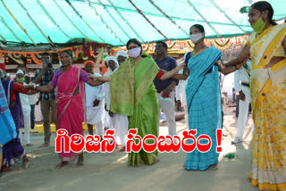 adilabad Collector thimsa dance at jamada village