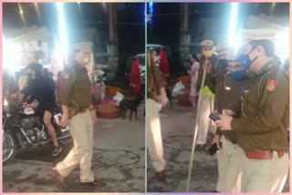 Police inspected markets in Shahdara made people aware