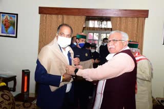 Haryana CM Manohar lal met with CM Jairam and governor Bandaru Dattatreya