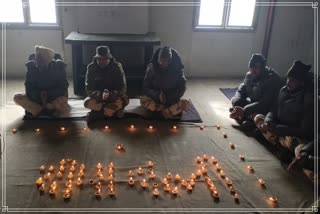 Indo-Tibetan Border Police jawans celebrate Diwali in Ladakh