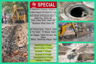 planning to lay sewer lines approved in more than 150 colonies and villages of delhi