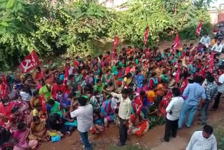 lady workers protest