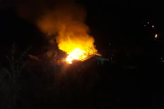 Fire in two-stored house in Kullu