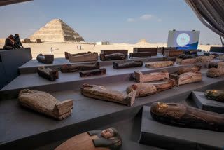 Egypt unveils ancient coffins, statues found in Saqqara