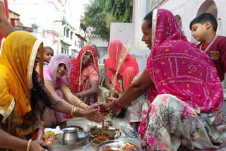 Bhilwara news, Govardhan Puja, Women worship