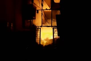 Clothing shop caught fire in Ambala