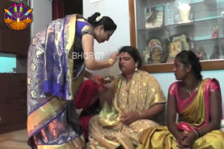 Manjunatha Hebasura Friends group celebrate a diwali with trance genders
