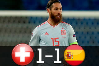 Switzerland  held Spain for a draw