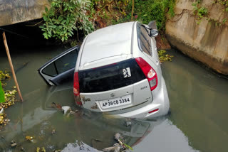 car drop in canal at undrajavaram west godavari district