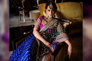 Kangana Ranaut adds pahadi touch to sari as she decks up for brothers wedding