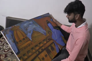 Jhabua's chitrakara did reverse painting of Ram temple