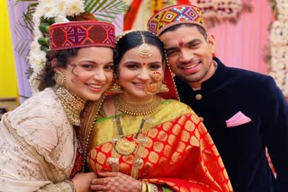 bollywood-actress-kangana-ranaut-shared-her-dance-video-on-folk-song-in-brother-wedding
