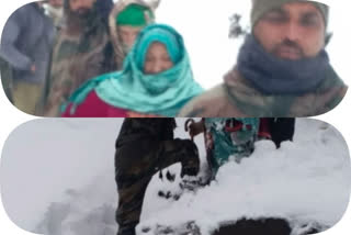 army and jk police rescued people trapped in snowfall at sinthan top